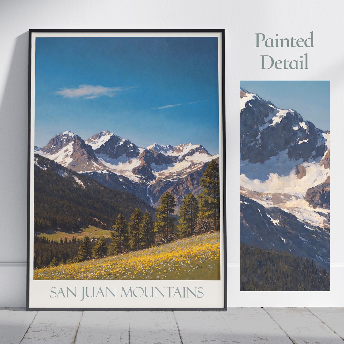 San Juan Mountains Colorado Wildflower Meadow Painted Poster