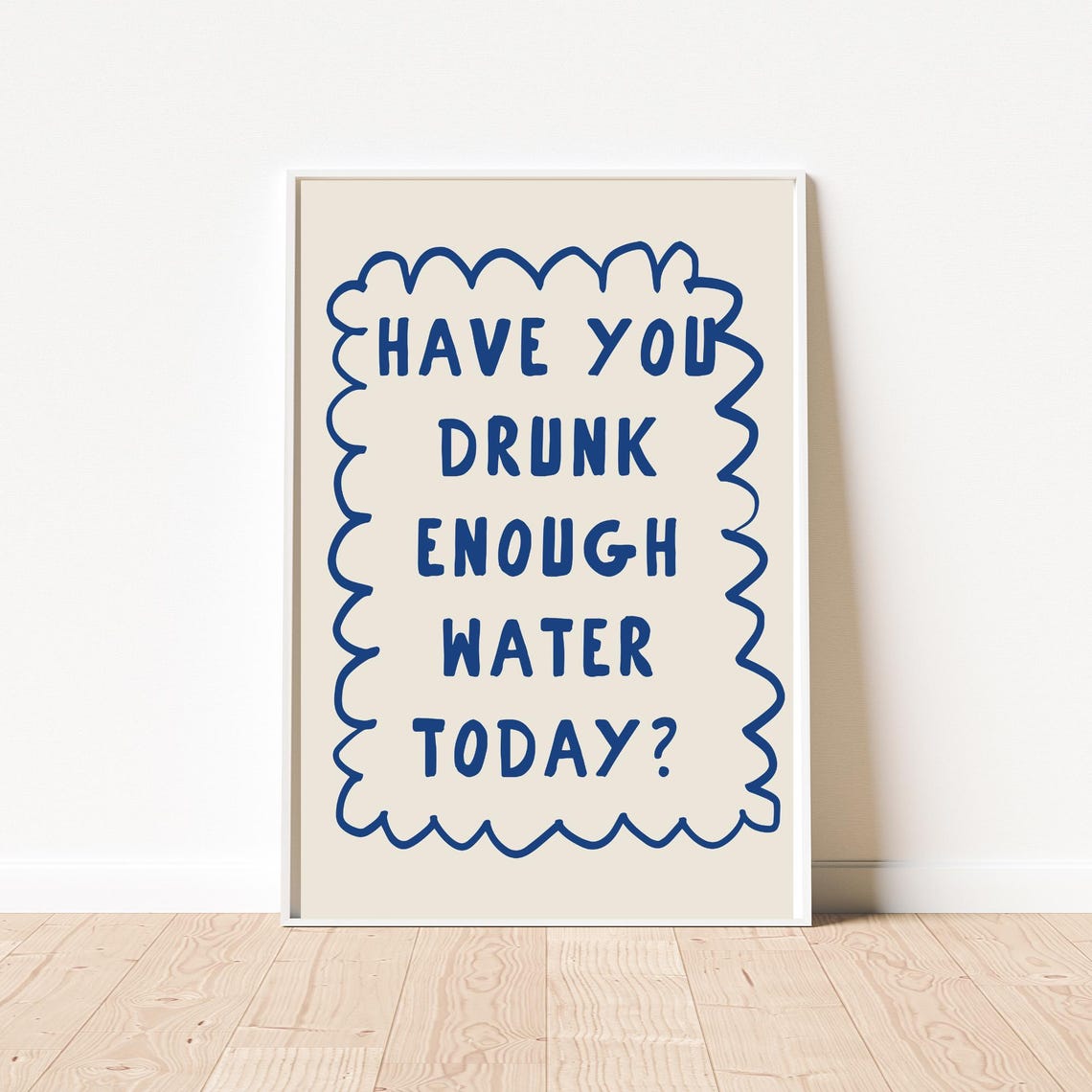 Have You Drunk Enough Water Today Funny Blue Hydration Poster - Image 3