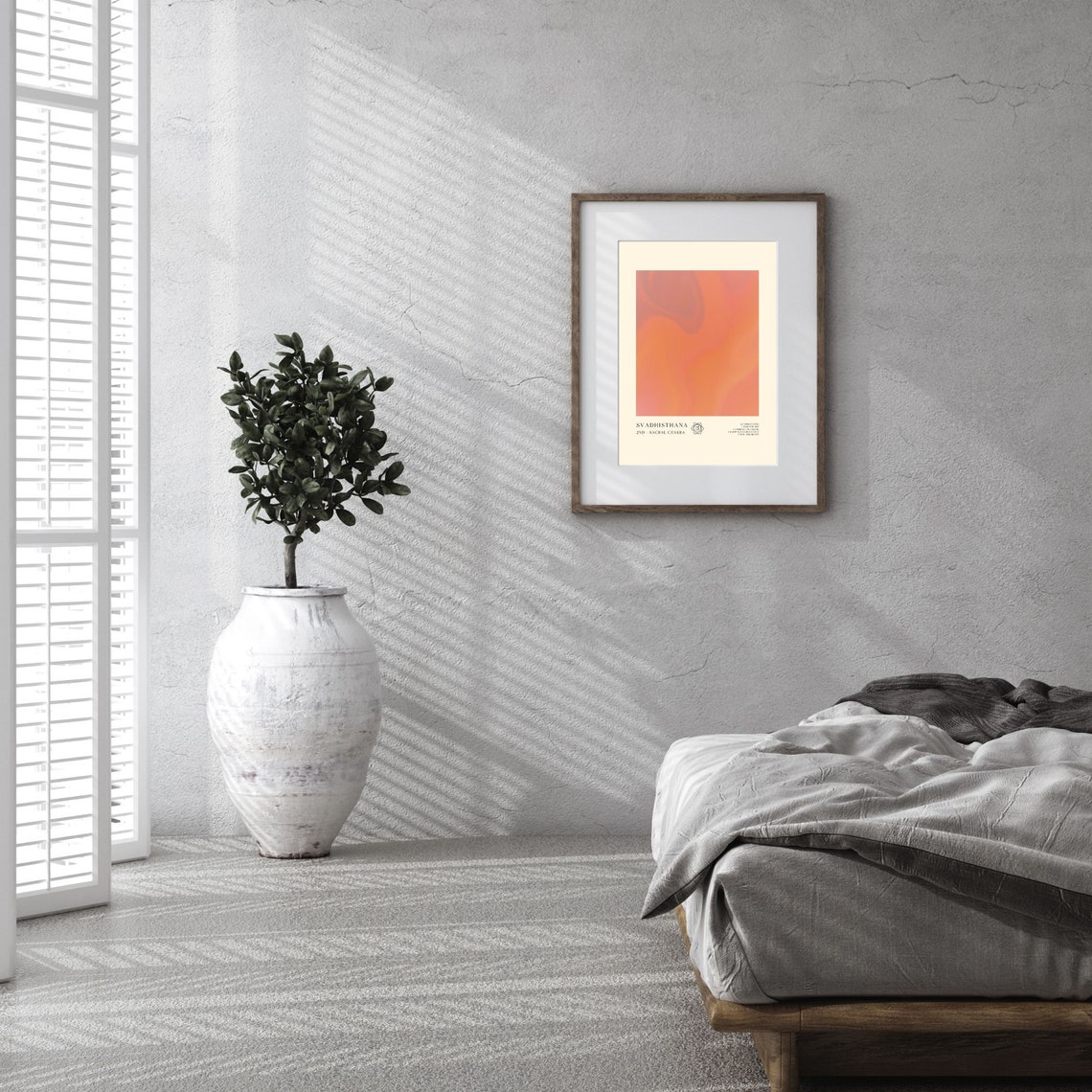 Svadhisthana Sacral Chakra Orange Aura Affirmation Spiritual Poster - Image 3