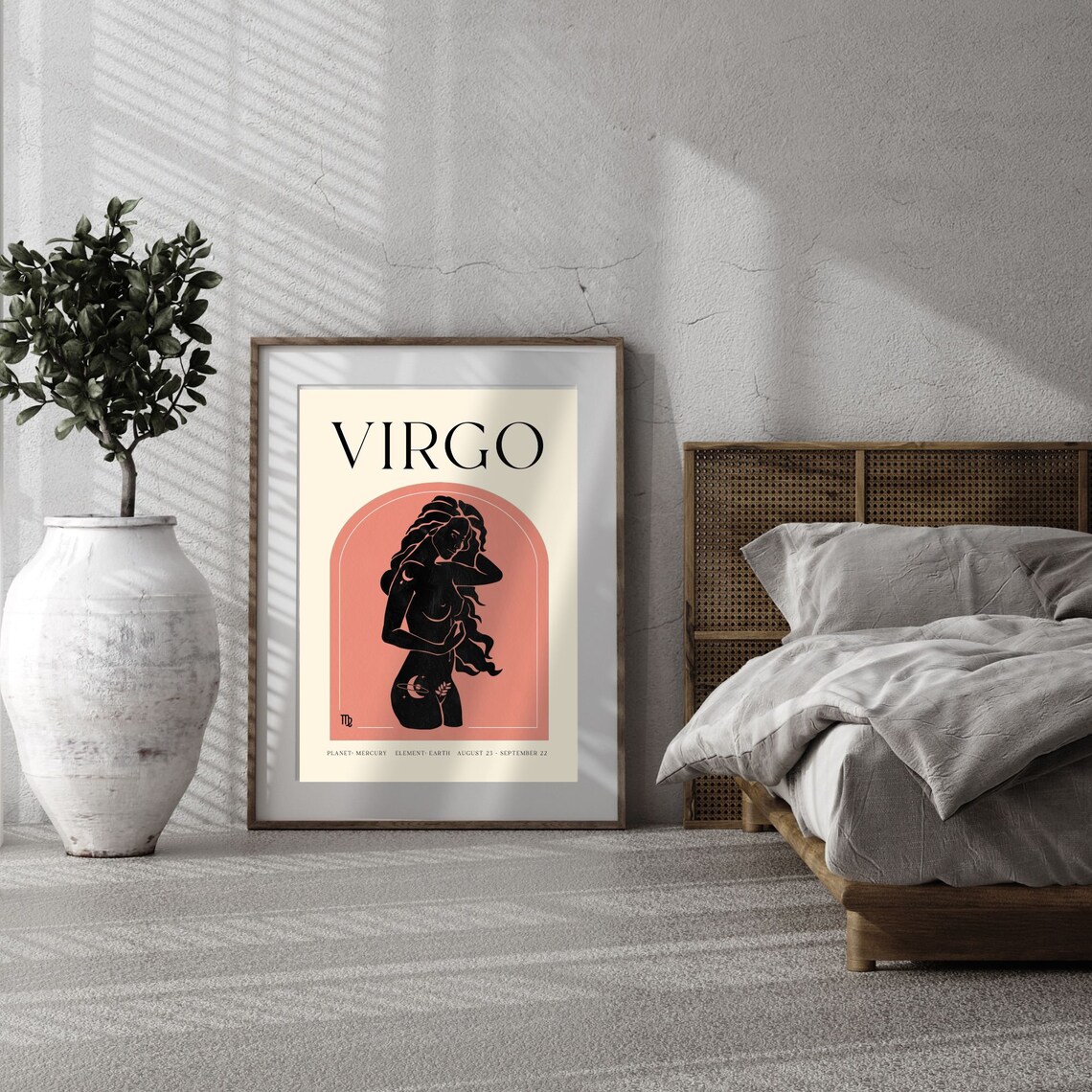 Virgo Zodiac Goddess Celestial Woman Astrology Star Sign Poster Art - Image 2