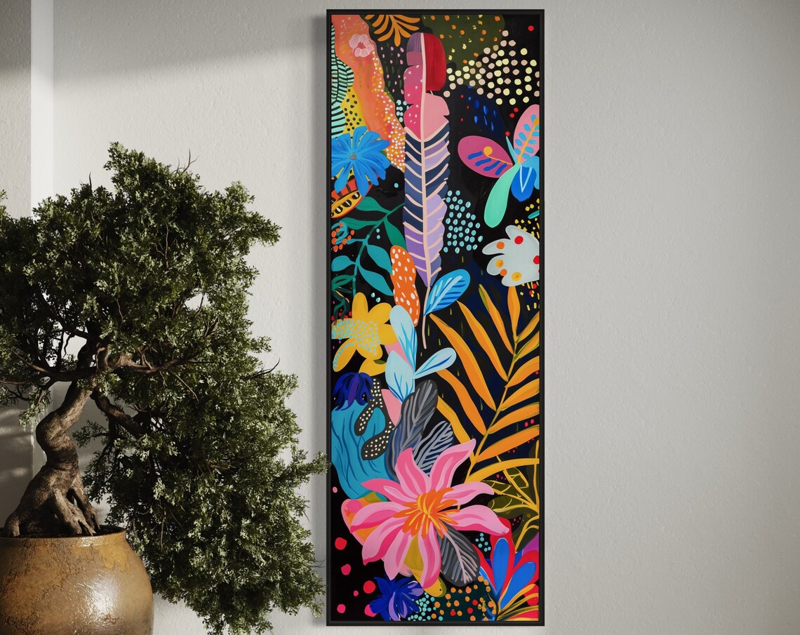 Blooming Tropics Art Print, Vivid Tropical Garden