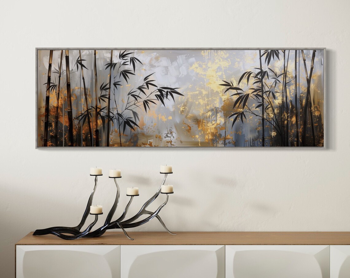 Zen Bamboo Panorama, Feng Shui Beach House Art Print - Image 5