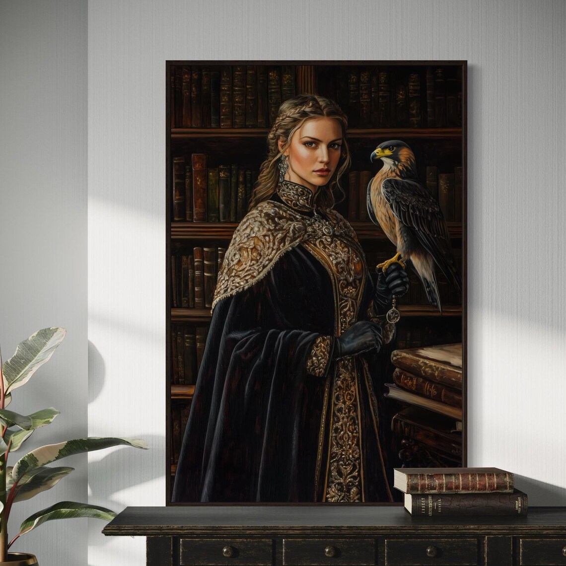 Freya Norse Goddess Victorian Falcon Art Print