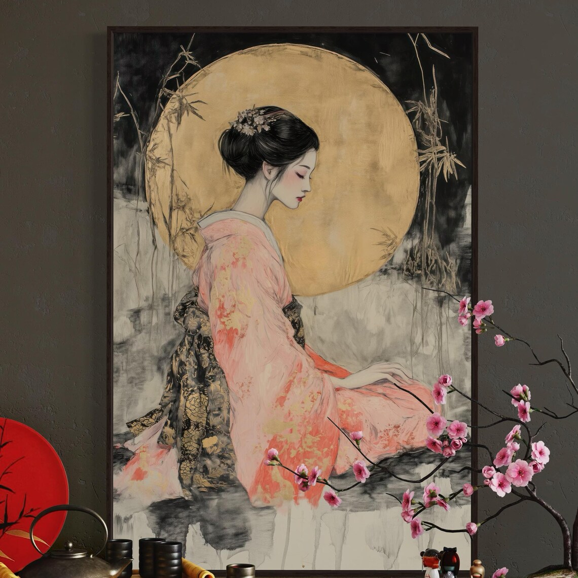 Geisha Wall Art, Classic Japanese Asian Art Print