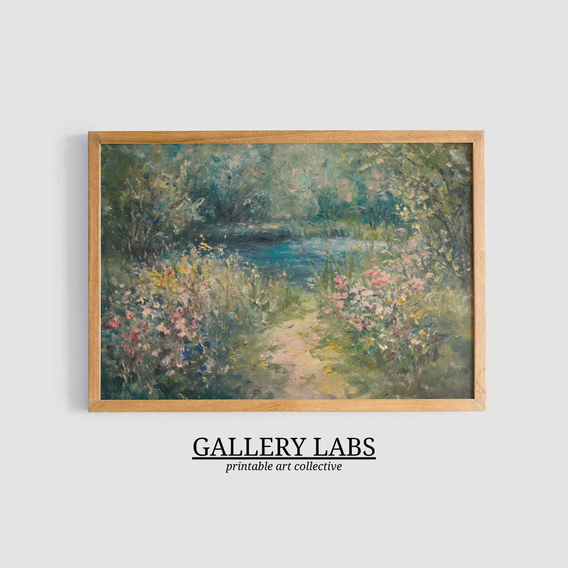 Wildflower Painting Spring Countryside Art Print - Image 3