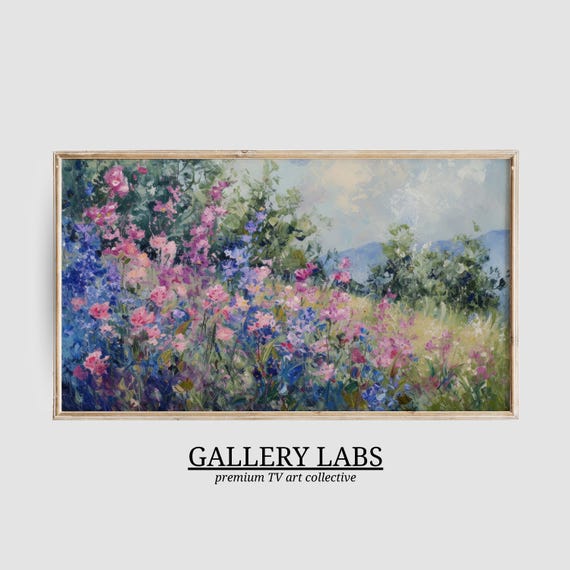 Spring Wildflower Art Print, Vintage Farmhouse Flowers
