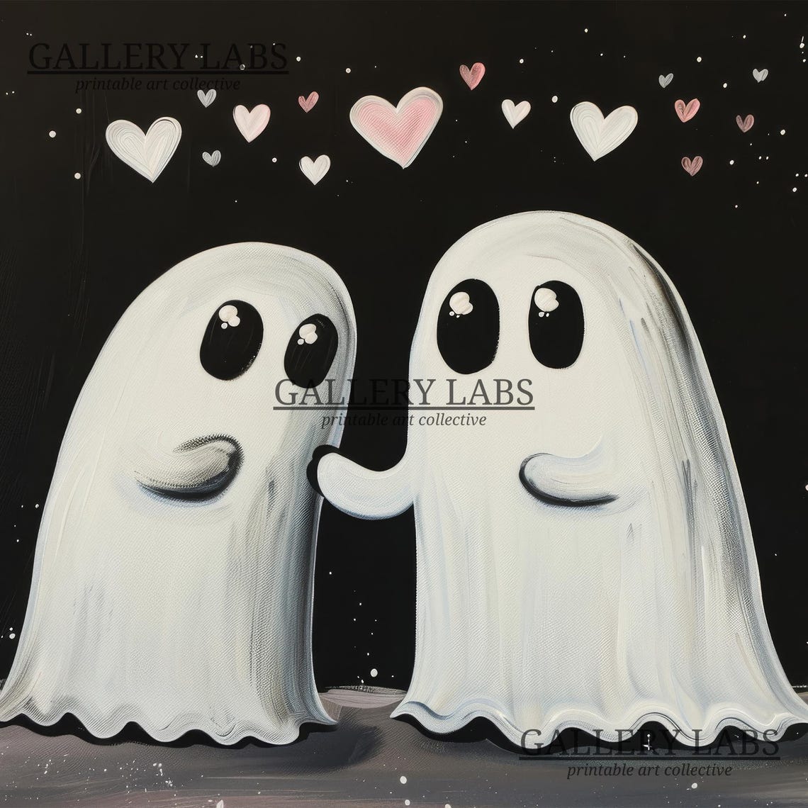 Ghosts Painting Halloween Wall Art Halloween Decor Cute Spooky Decor Halloween Print Girly Wall Art Art - Image 4