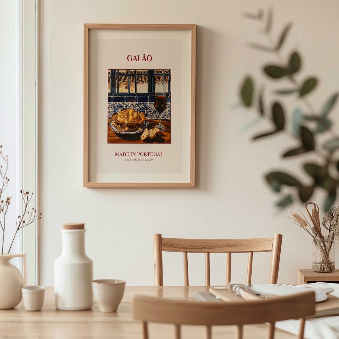Galão Portuguese Coffee Pastry Breakfast Azulejo Tile Art Poster - Image 3