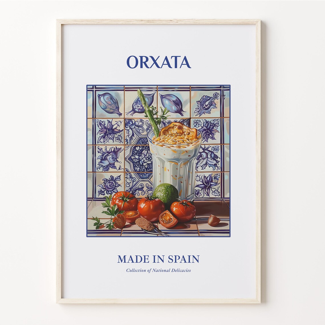 Orxata Valencian Tigernut Drink Citrus Tomato Tile Art Poster