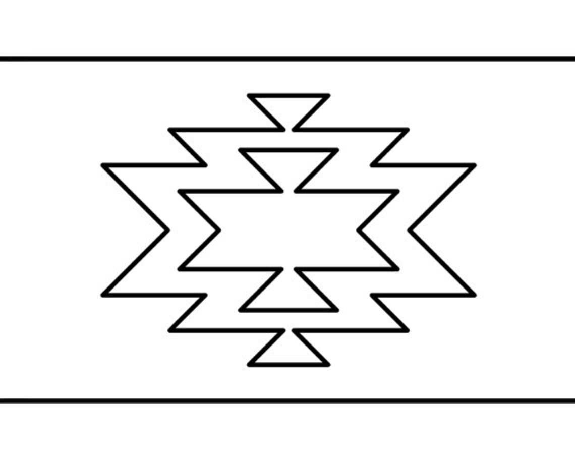 Navajo Aztec Tribal Zigzag Line Art Black White Boho Minimalist Wall Poster - Image 2