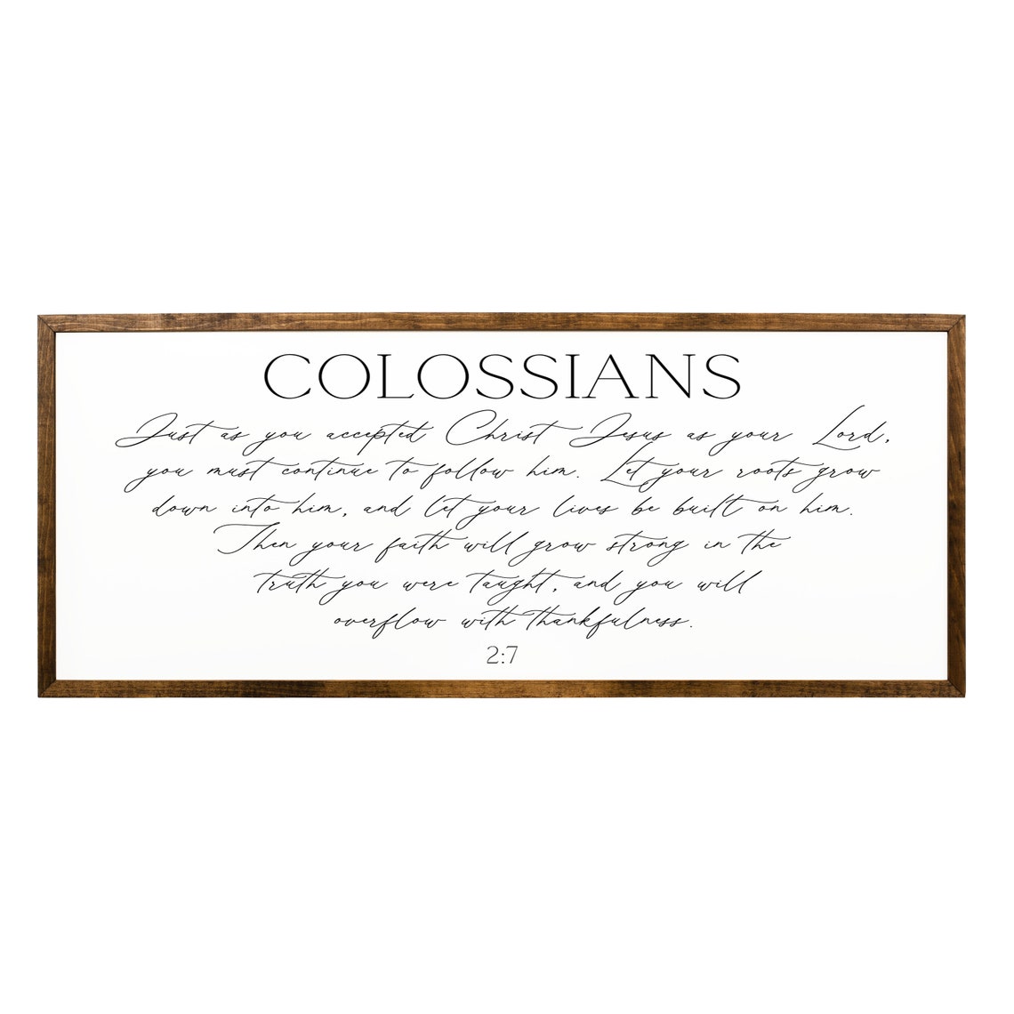 Colossians 2 7 Bible Verse Elegant Script Calligraphy Christian Poster - Image 2