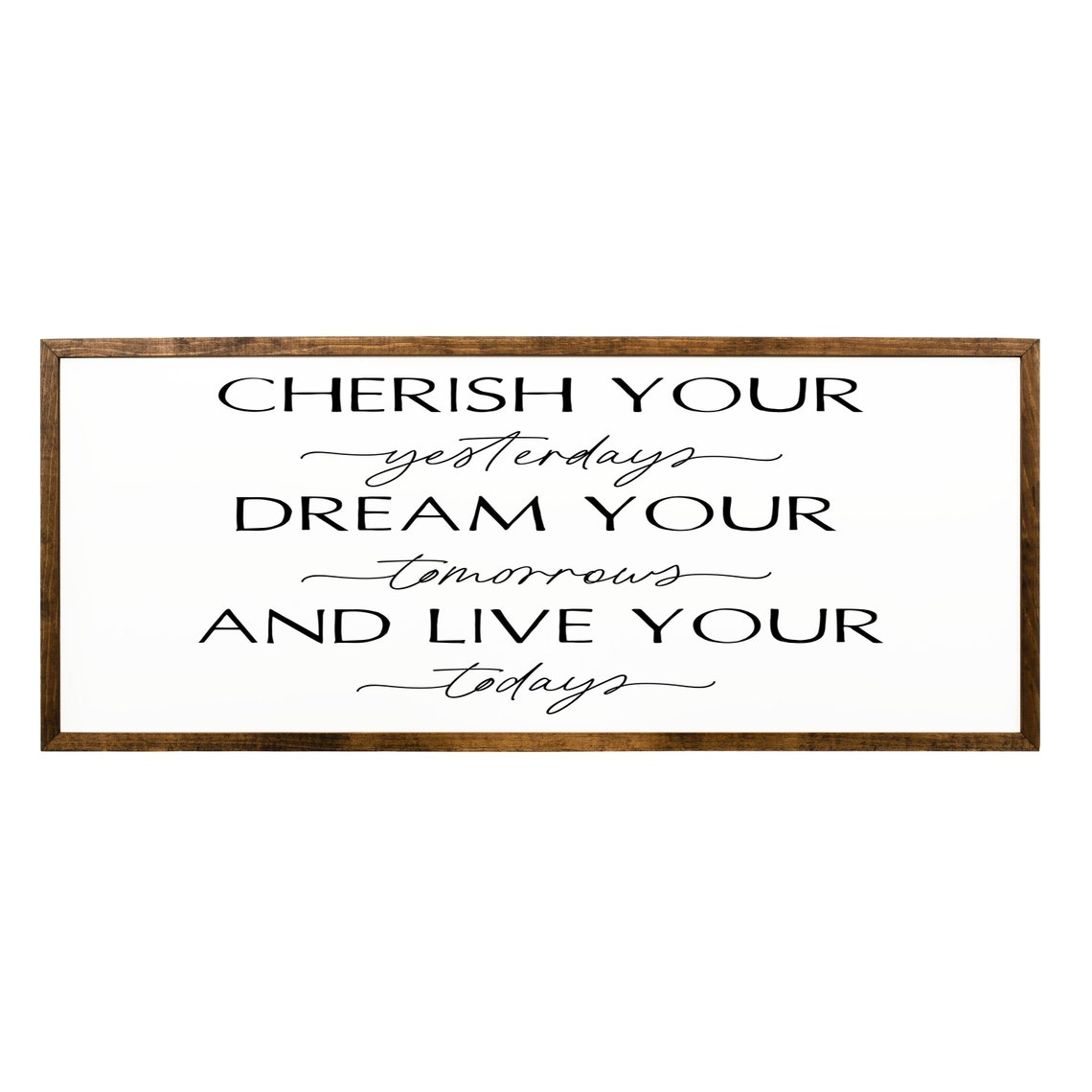 Cherish Yesterdays Dream Tomorrows Live Todays Inspirational Poster - Image 2