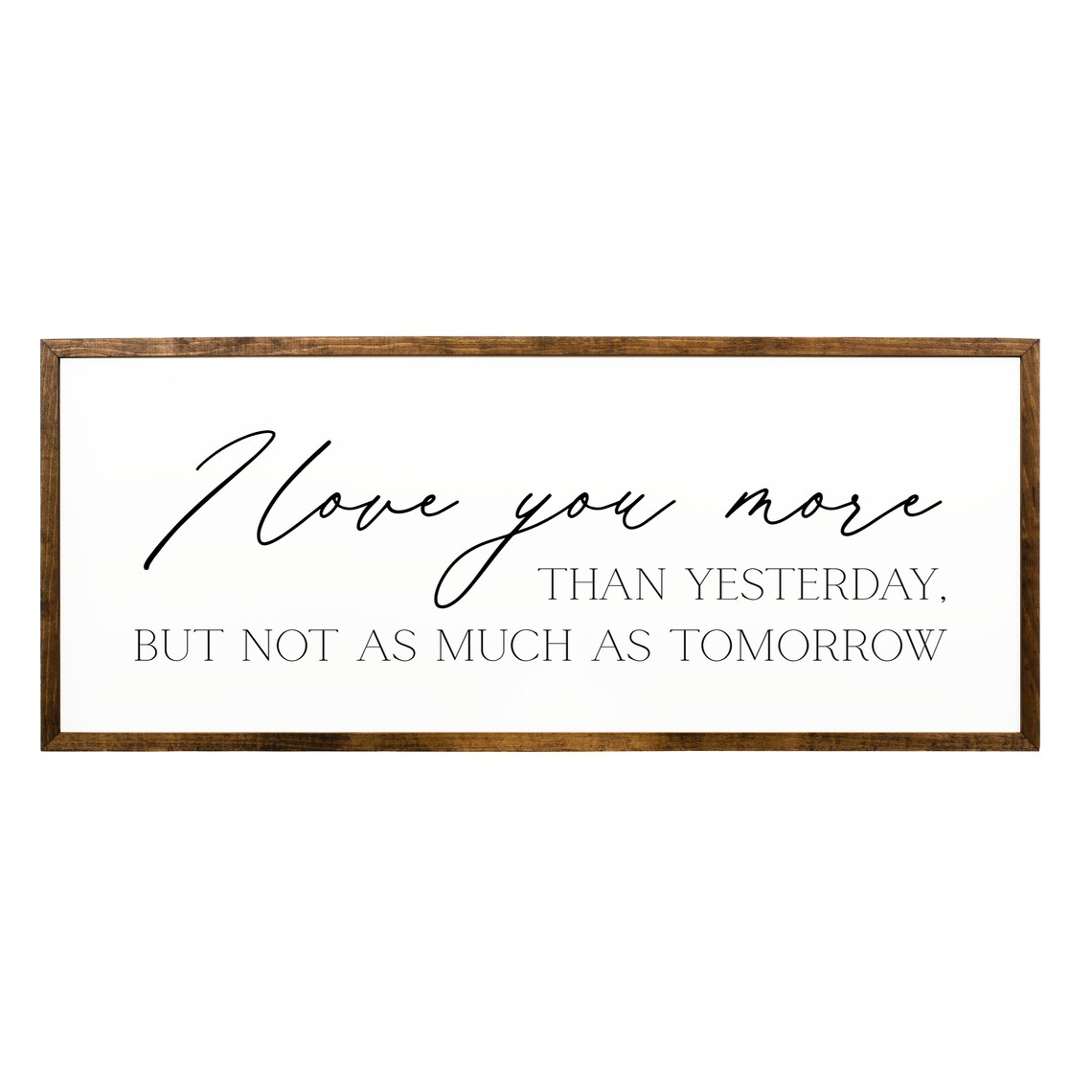 I Love You More Than Yesterday Love Quote Bedroom Art Print - Image 2