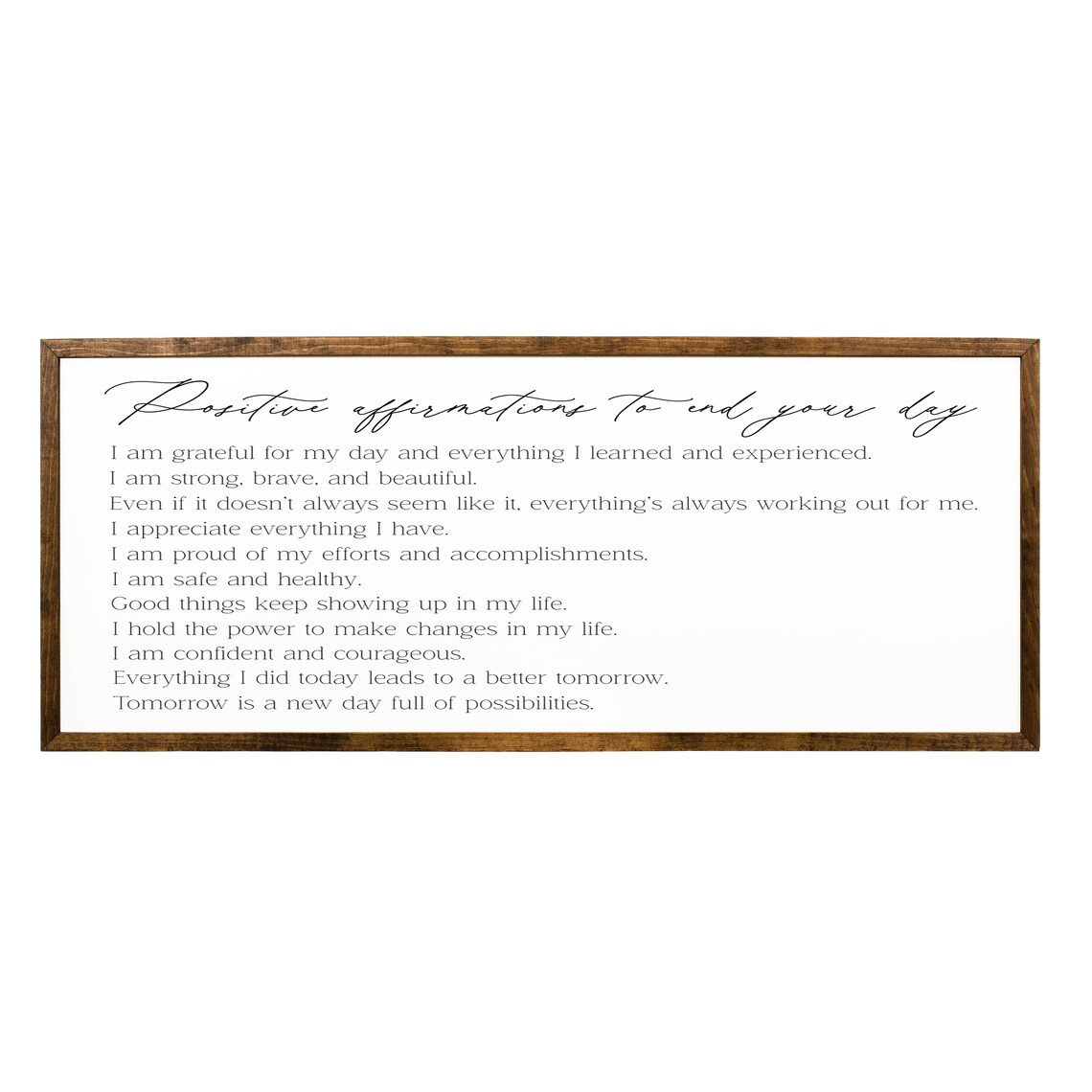 Positive Affirmations To End Your Day Bedtime Mindfulness Quote Wall Poster - Image 2