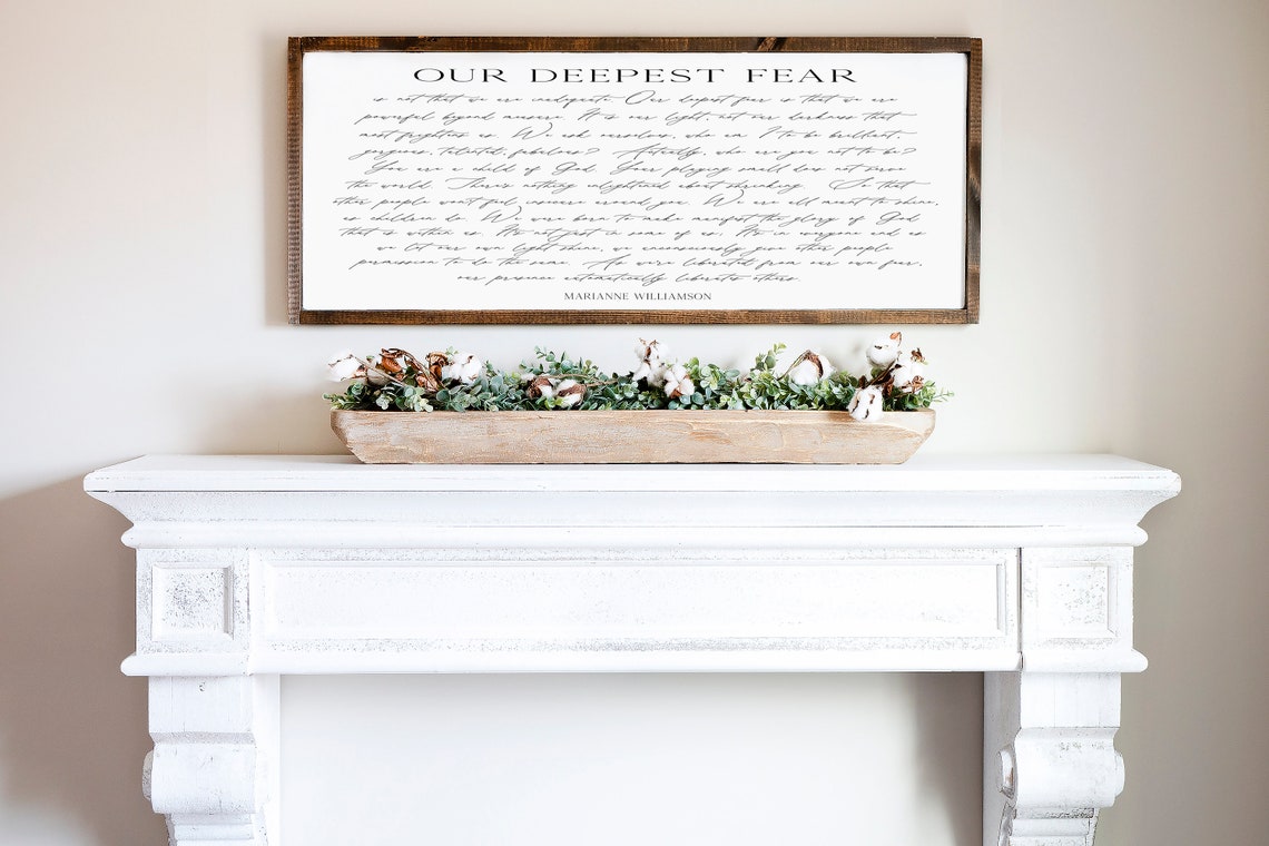 Our Deepest Fear Marianne Williamson Inspirational Office Quote Poster