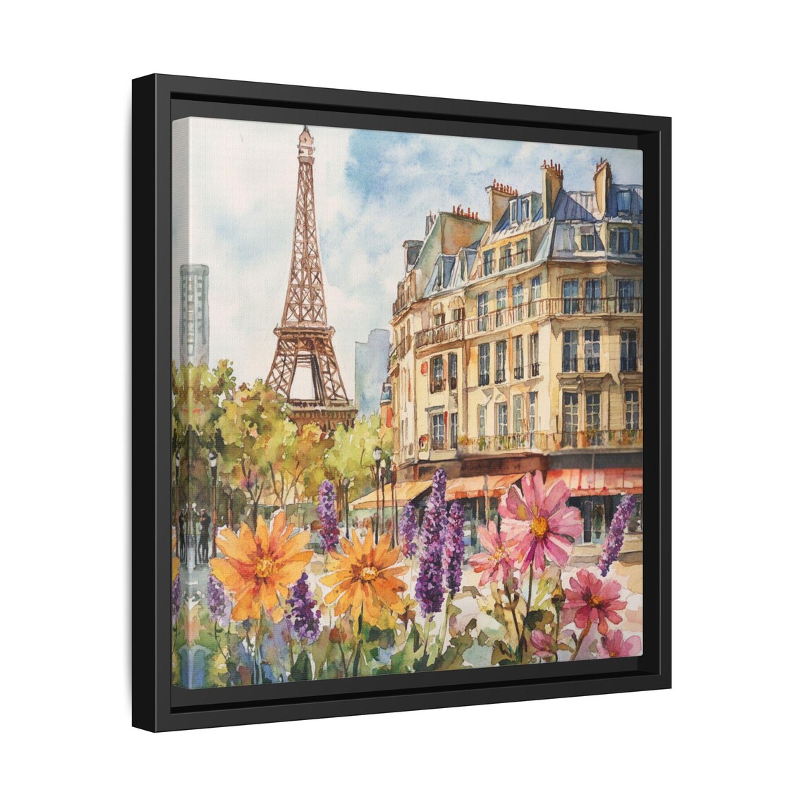 Paris Cityscape Watercolor Abstract Art Print - Image 2