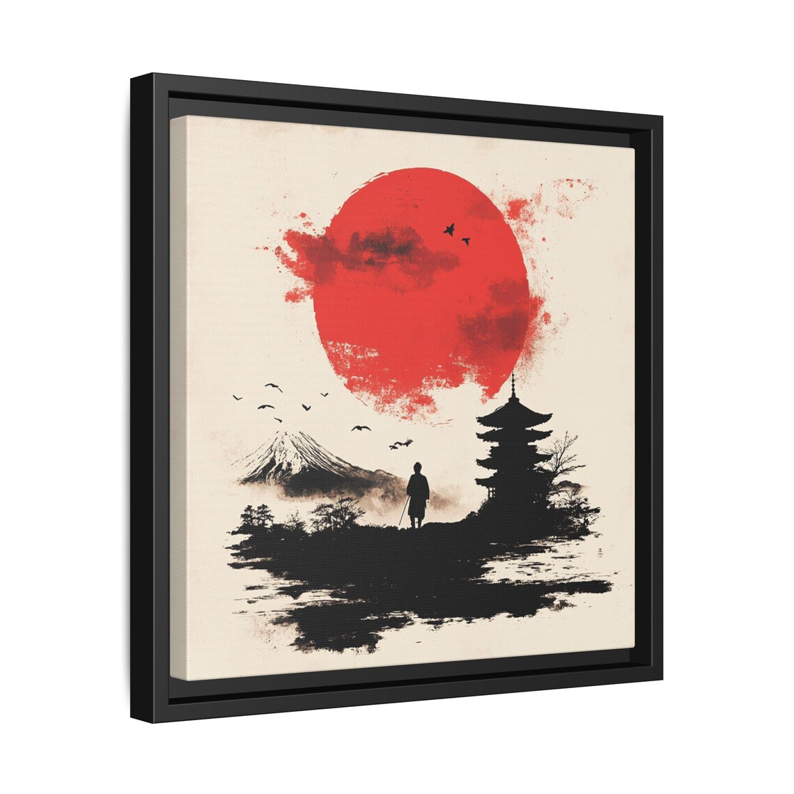Asian Sun Chinoiserie Wall Decor, Japandi Home Art - Image 2