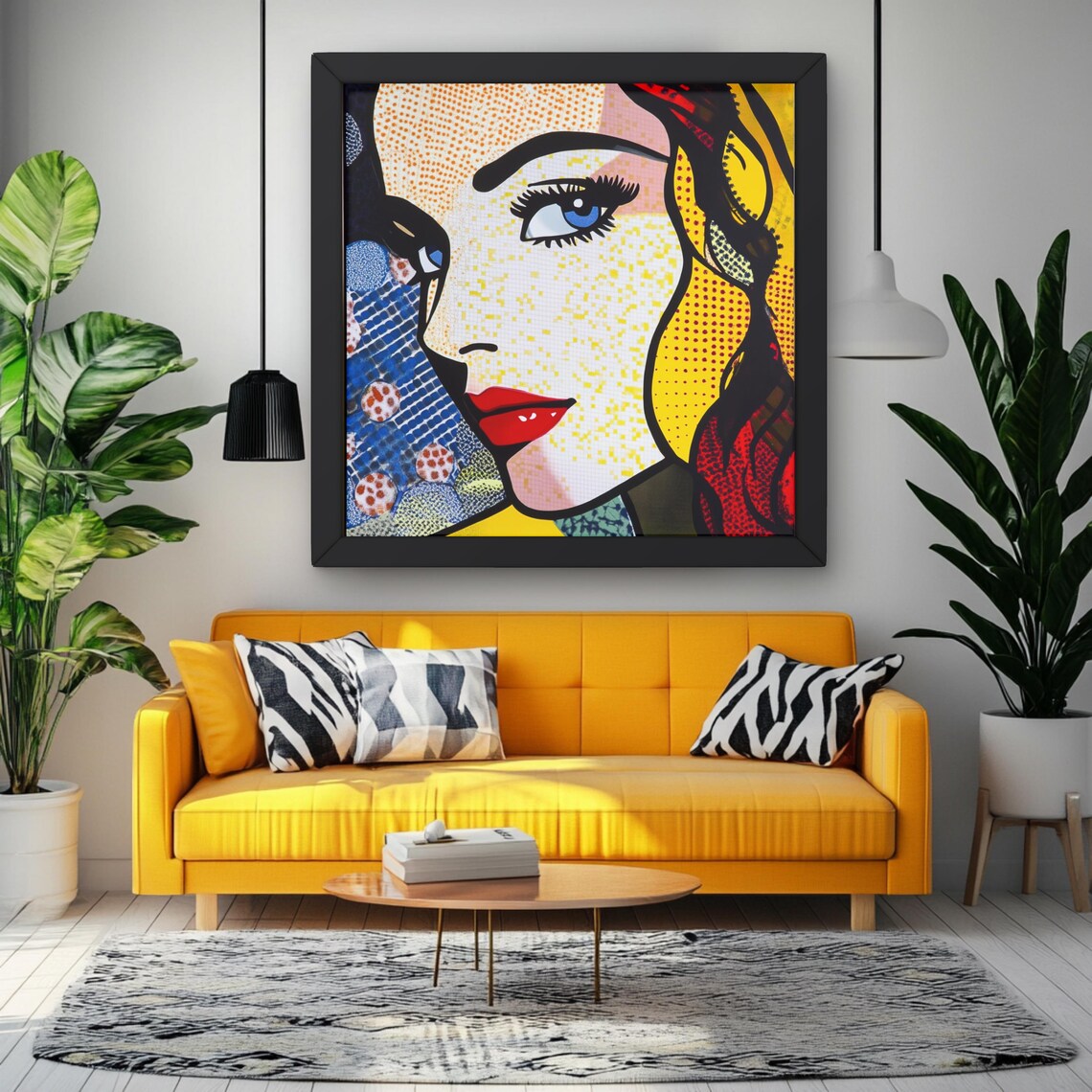 Lichtenstein Inspired Pop Art, Modern Art Poster