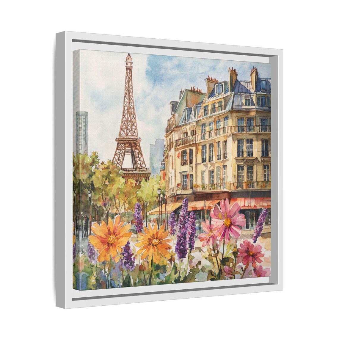 Paris Cityscape Watercolor Abstract Art Print - Image 4