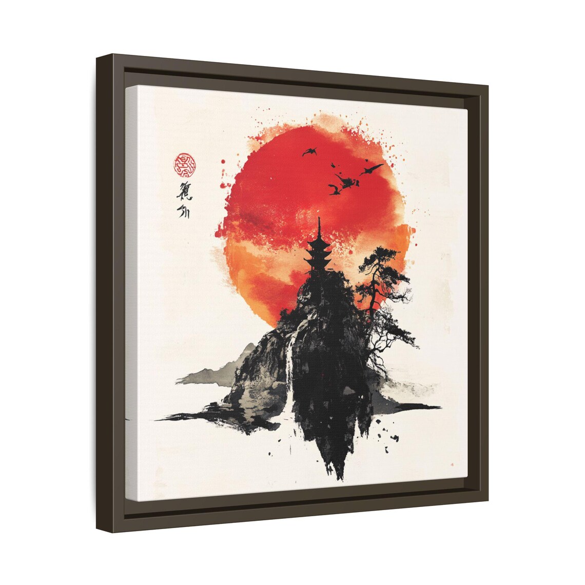 Asian Sun Chinoiserie Wall Decor, Japandi Home - Image 3