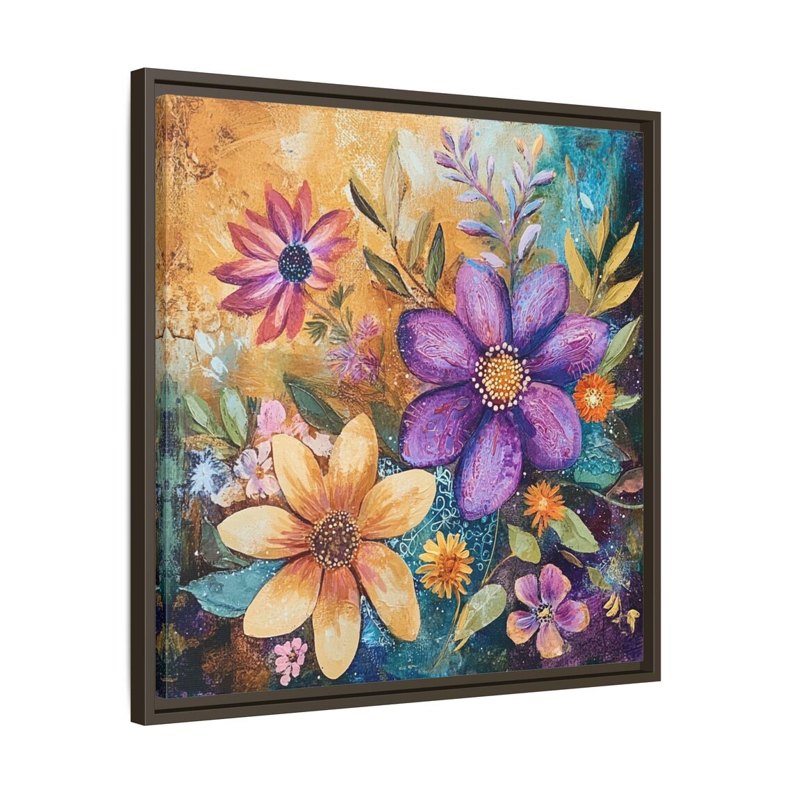 Mid Century Boho Floral Art Print, Abstract - Image 3