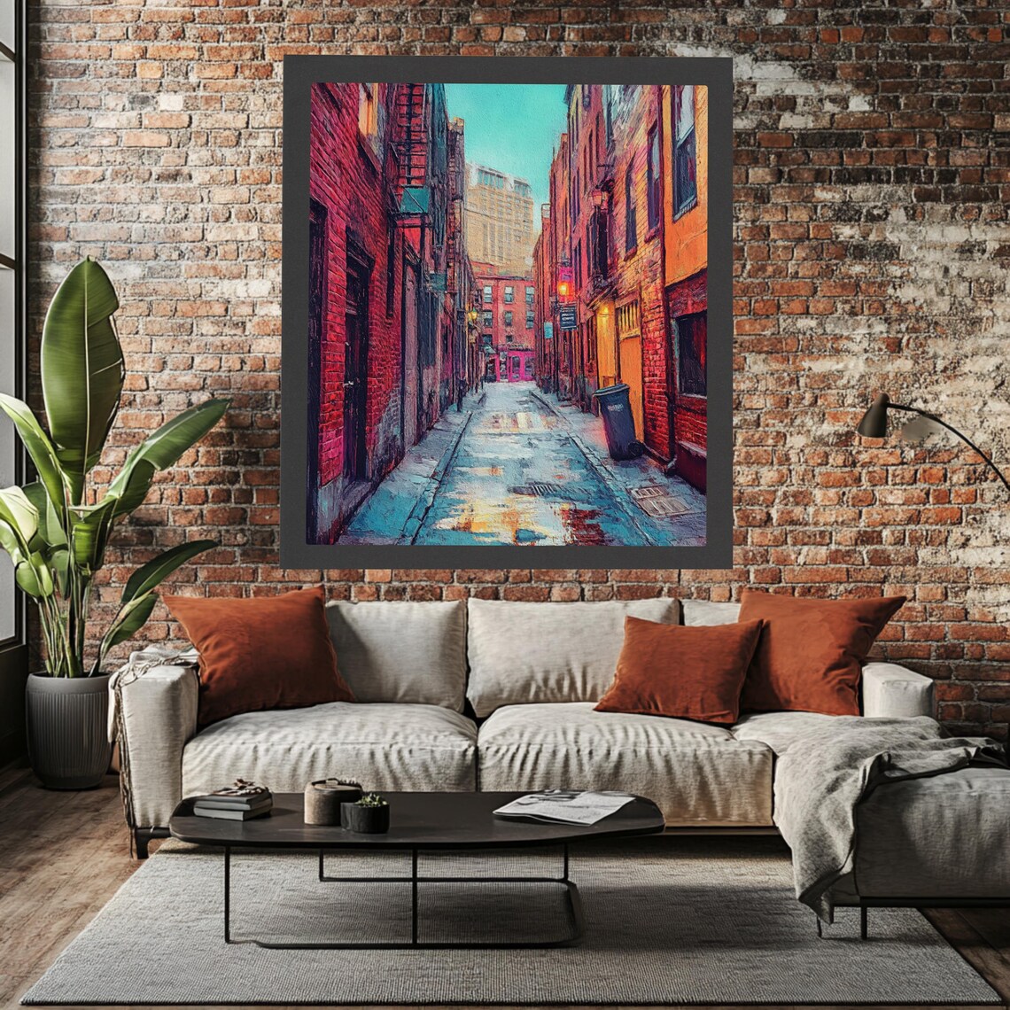 Boston City Art, Colorful Comic Style Art Print