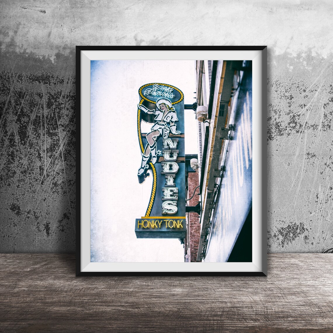 Nudies Honky Tonk Nashville Art Print, Broadway