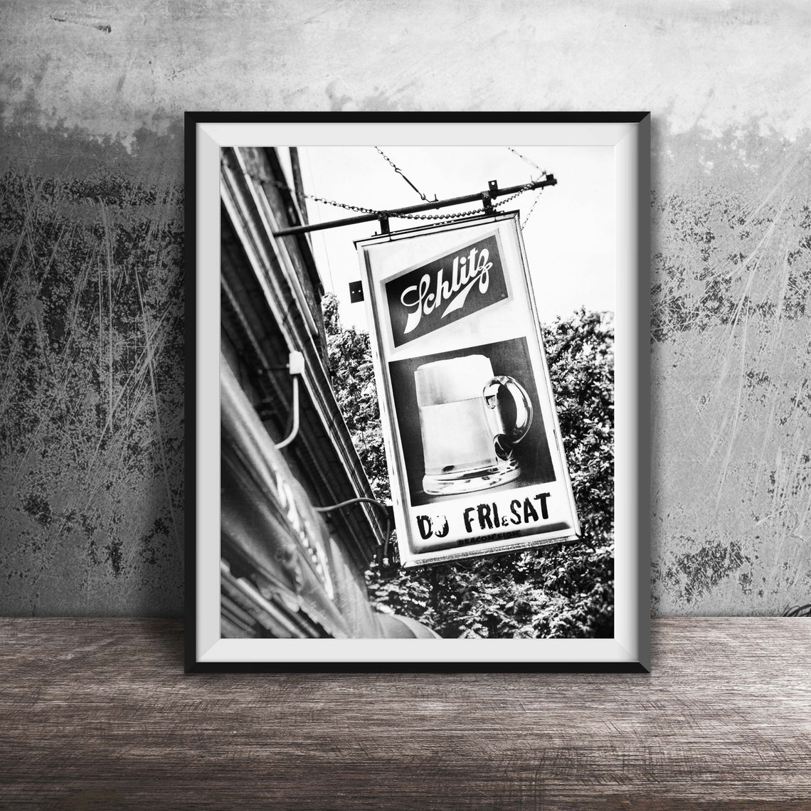 Schlitz Beer Vintage Hanging Bar Sign Beer Mug Dive Bar Art Poster - Image 2