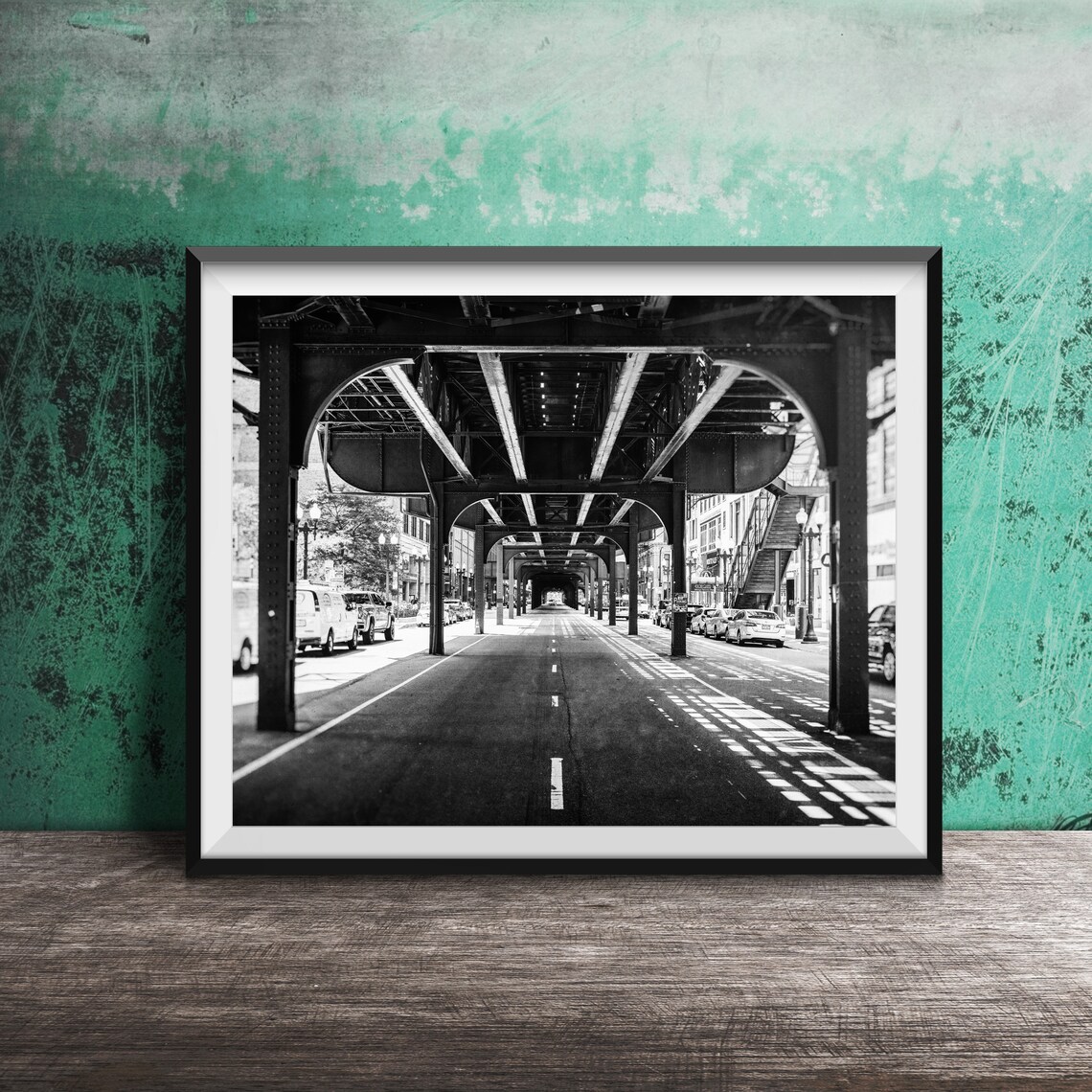 Chicago Elevated Train Tracks, Photography Print - Image 2