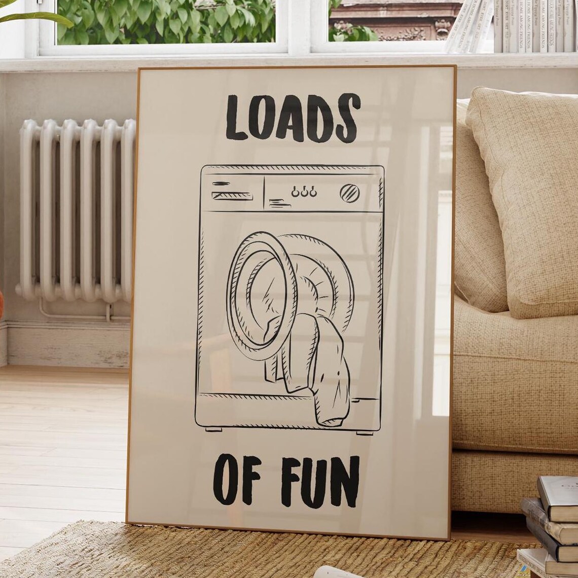 Loads Of Fun Funny Laundry Wall Art, Quote Print