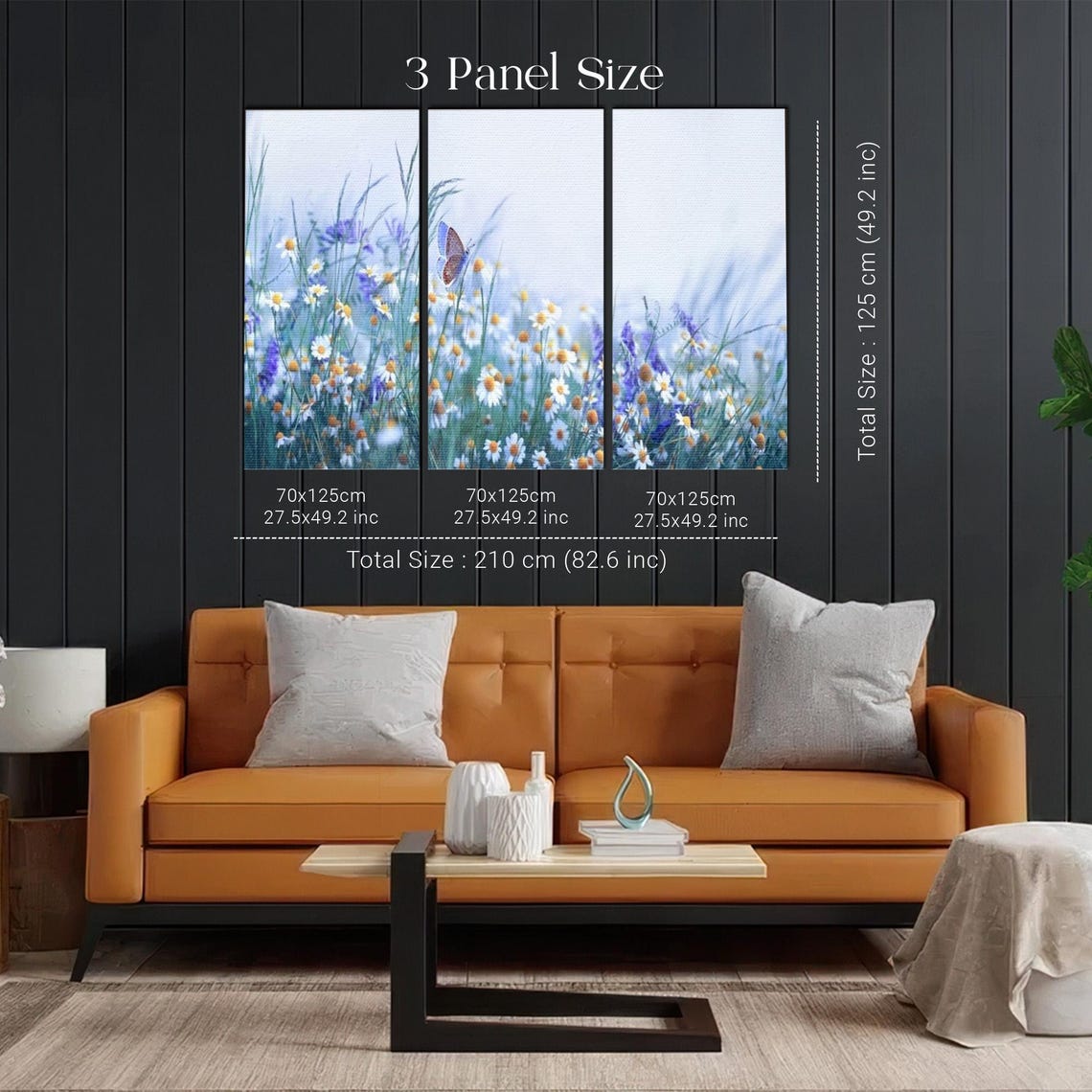 Wildflowers And Daisies With Butterfly Soft Pastel Art Poster - Image 2