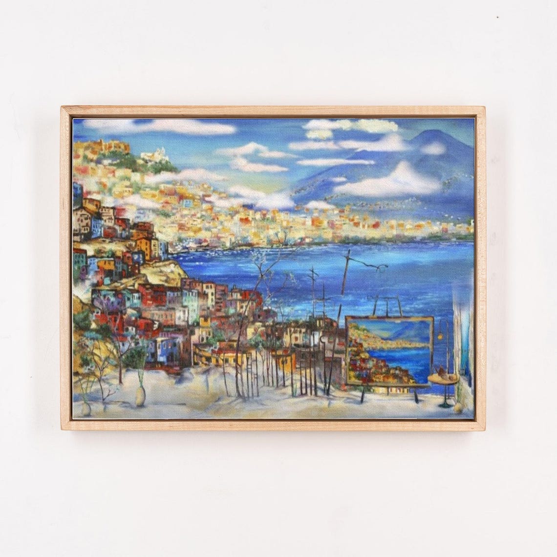 Naples Bay And Mount Vesuvius Coastal Italian Cityscape Poster - Image 4