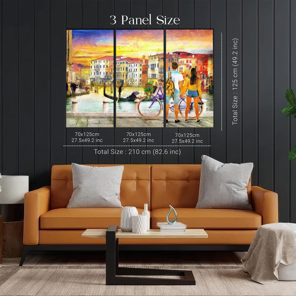 Romantic Couple Watching the Sunset Over a Venice Canal Poster - Image 2