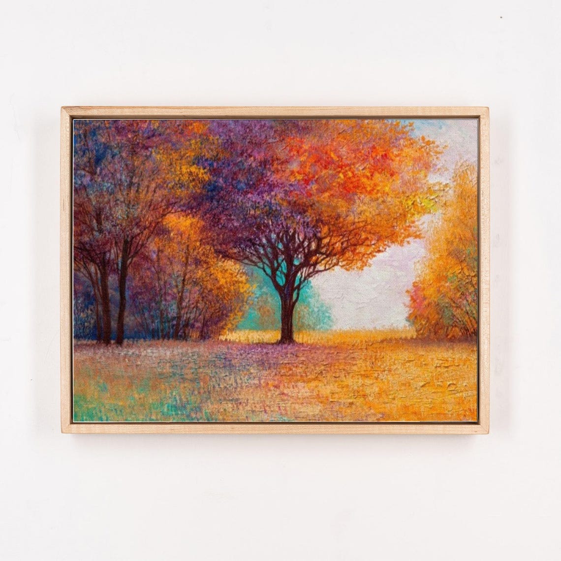 Golden Autumn Forest Path With Fiery Orange And Red Trees Poster - Image 4