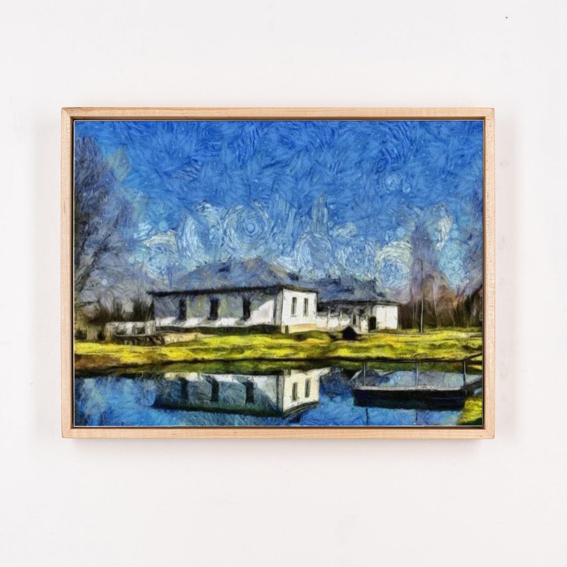 Village House By The Lake Decorative Wall Art Nature Wall Decor Nature Art Nature Decor Nature Print - Image 4