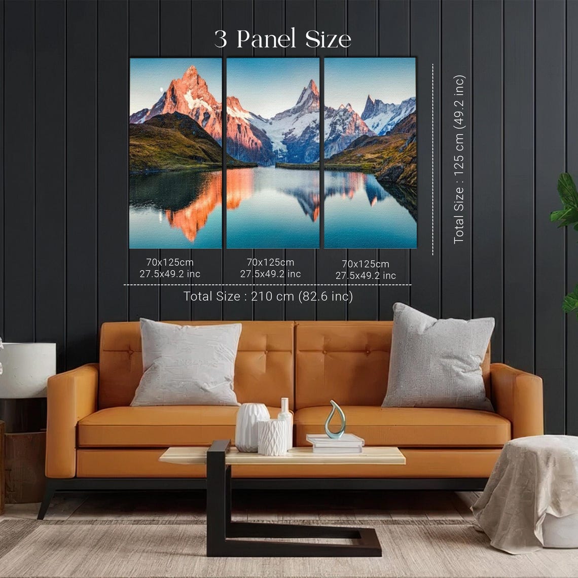 Snowcapped Swiss Alps Mirrored In Still Mountain Lake Poster - Image 2