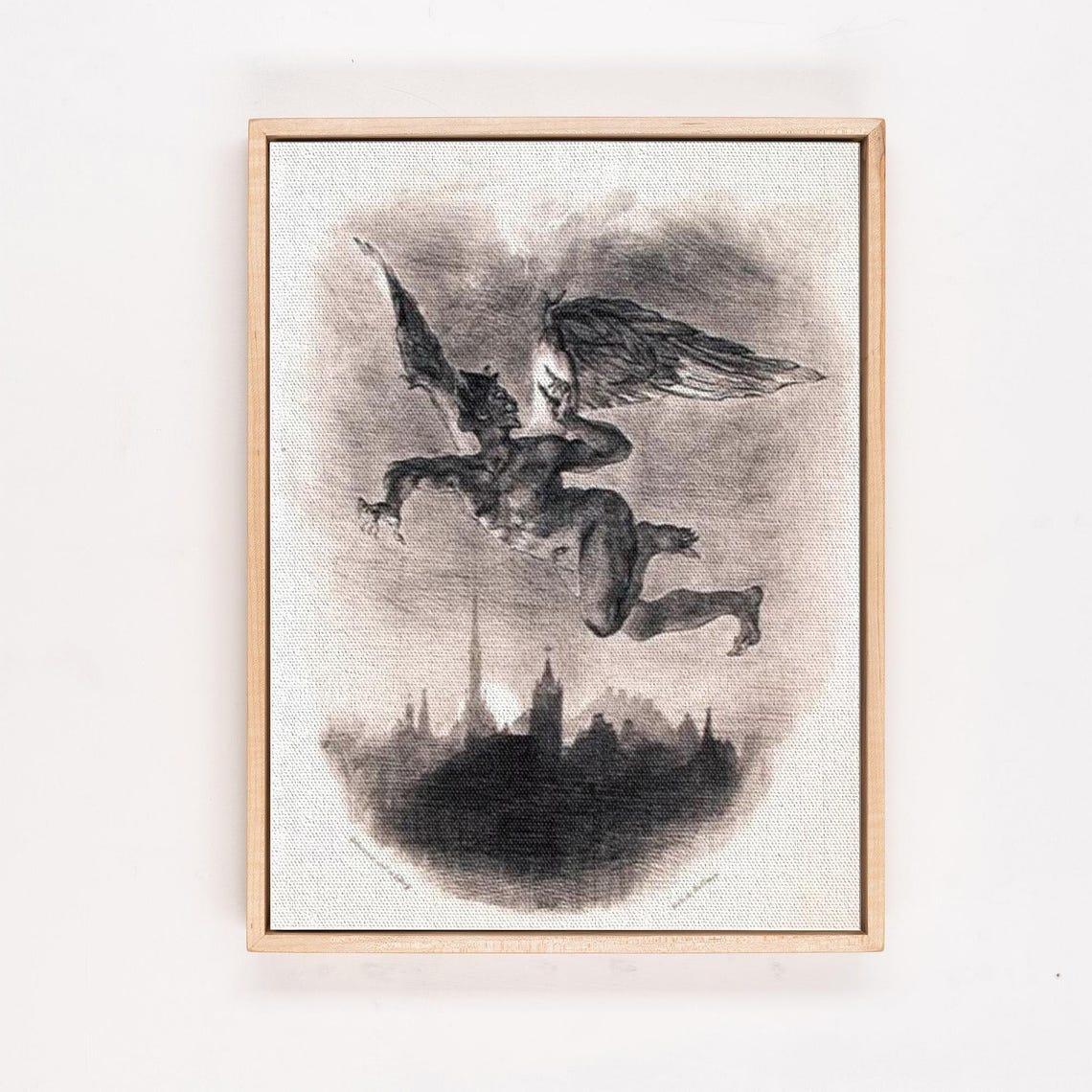 Mephistopheles Prologue In The Sky From Goethes Faust Print Modern Wall Decor Housewarming Gifts Framed Wall Art - Image 4