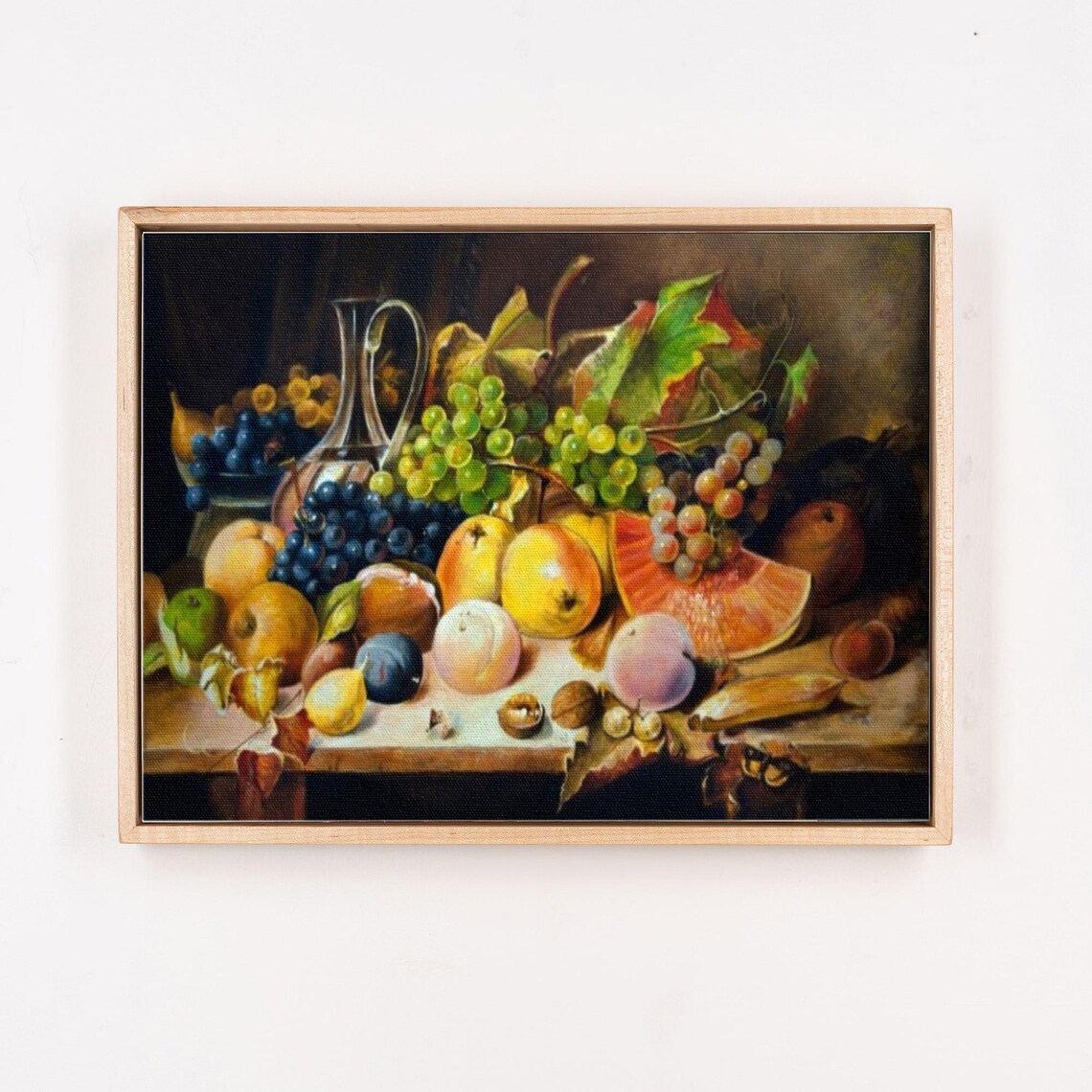 Fruit On The Table Oil Painting Style Decorative Wall Art Framed Wall Art Kitchen Print Kitchen Wall Art - Image 4