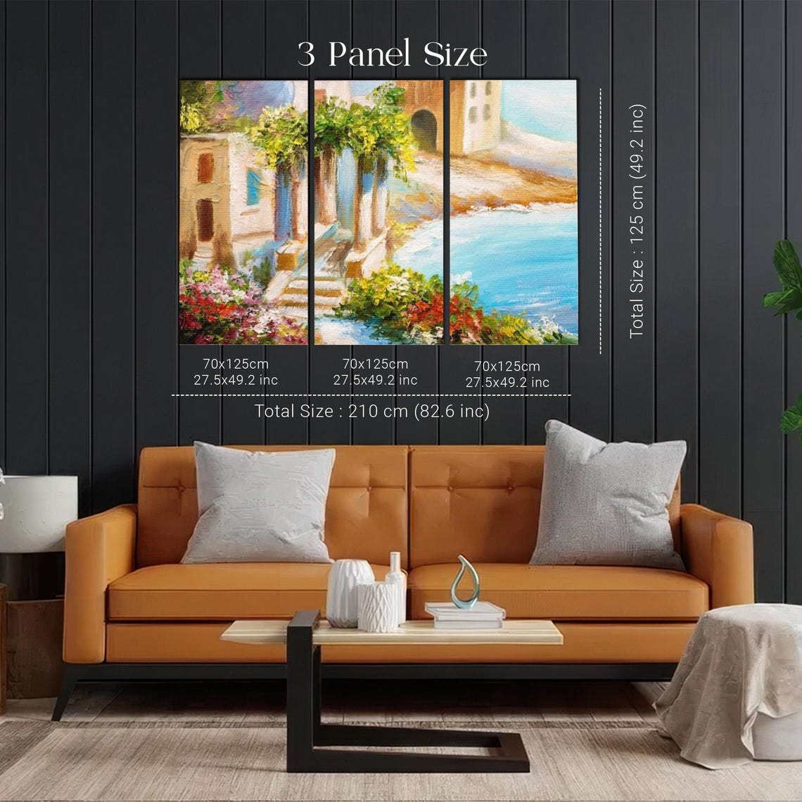 Colorful Seaside House With Flowers Overlooking Blue Sea Poster - Image 2