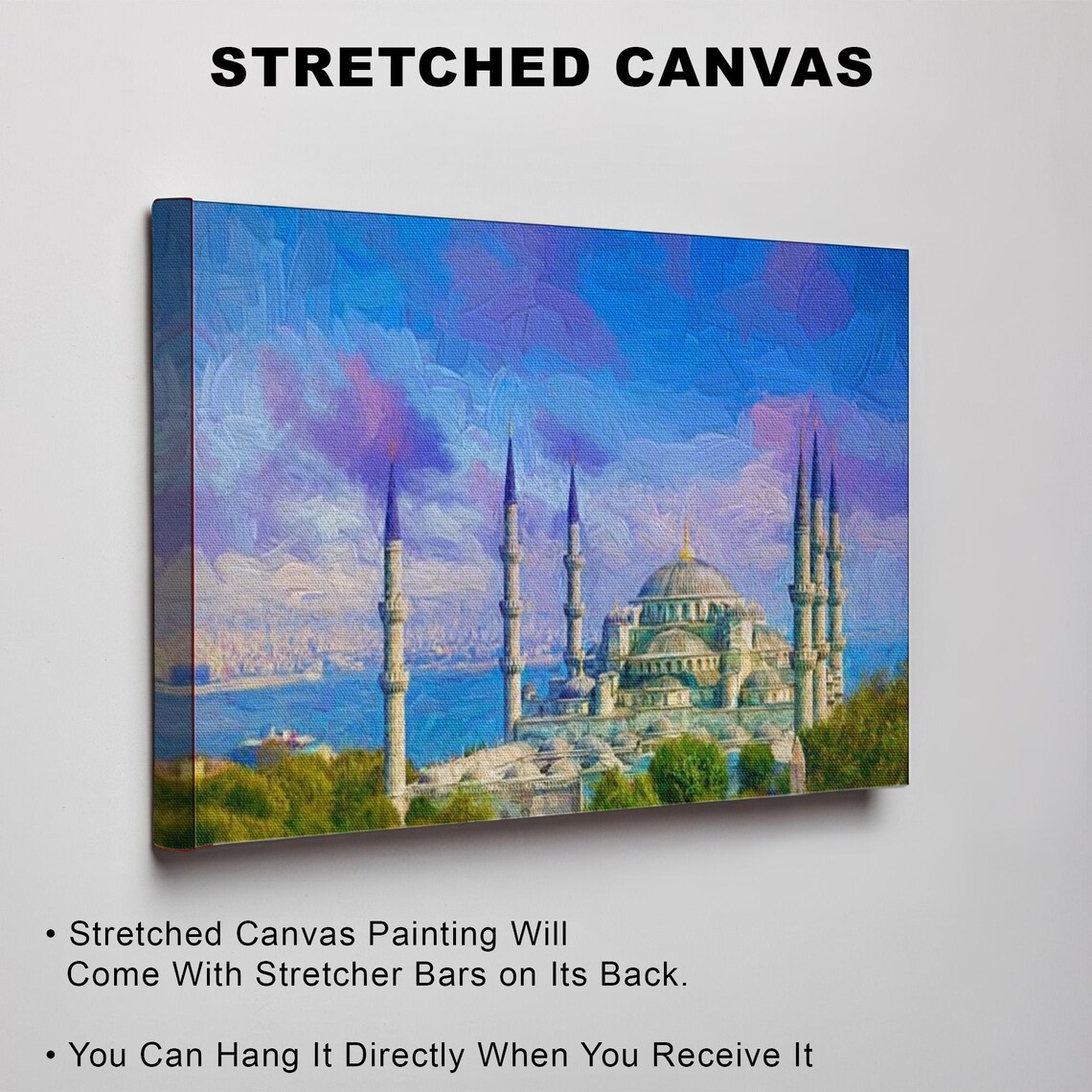 Sultan Ahmed Blue Mosque Istanbul Sunset Oil Painting Poster - Image 3