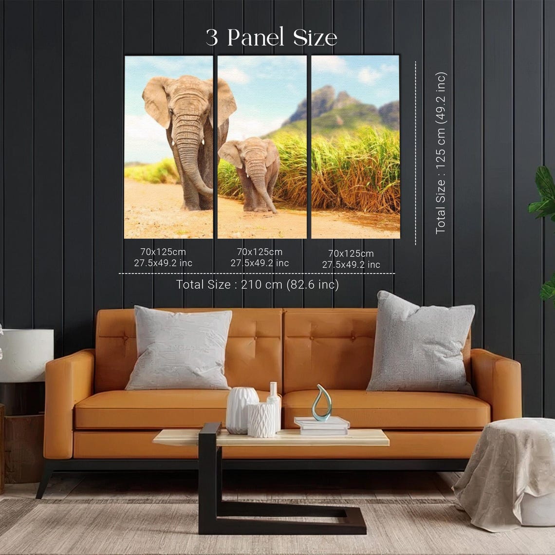 African Elephant and Calf Walking on Dusty Safari Path Poster - Image 2