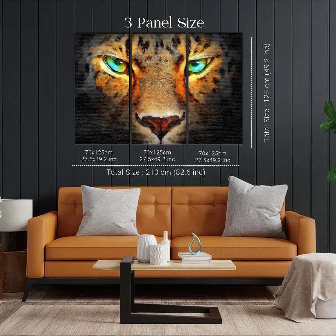 Piercing Green Eyes of a Cheetah in Dramatic Close Up Painting Poster - Image 2