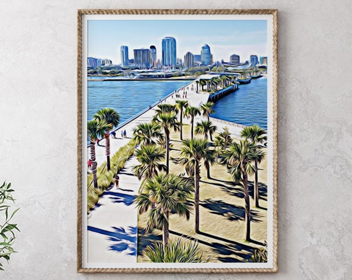 St Petersburg Florida St Petersburg Art Florida Print St Petersburg Print Florida Poster Florida Wall Art St Petersburg Decor Travel - Image 2