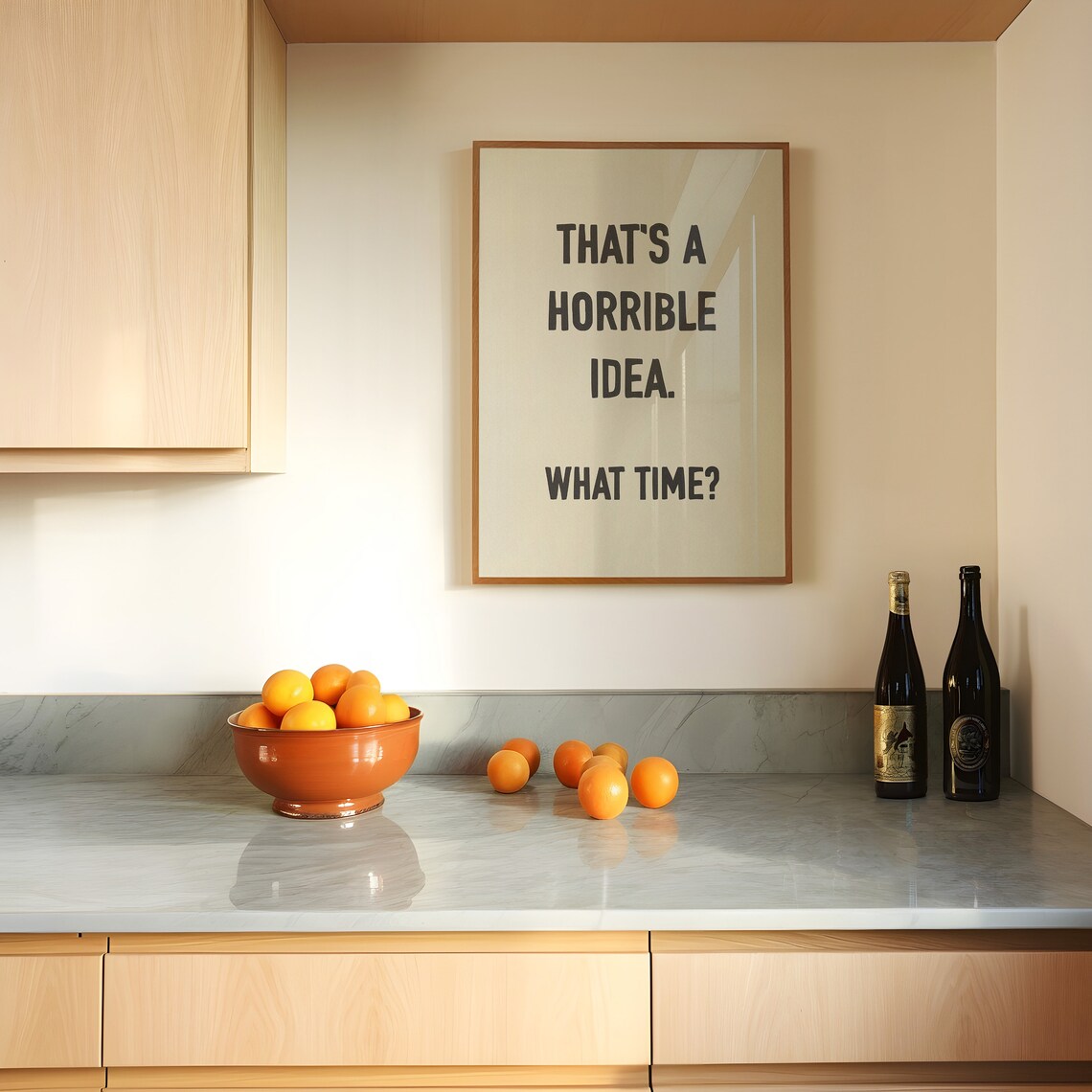 That's A Horrible Idea Funny Typography Art Print - Image 2