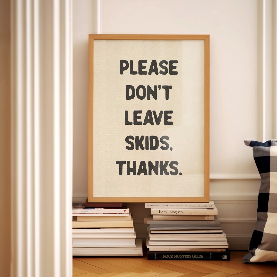 Please Dont Leave Skids Thanks Funny Bathroom Poster - Image 2