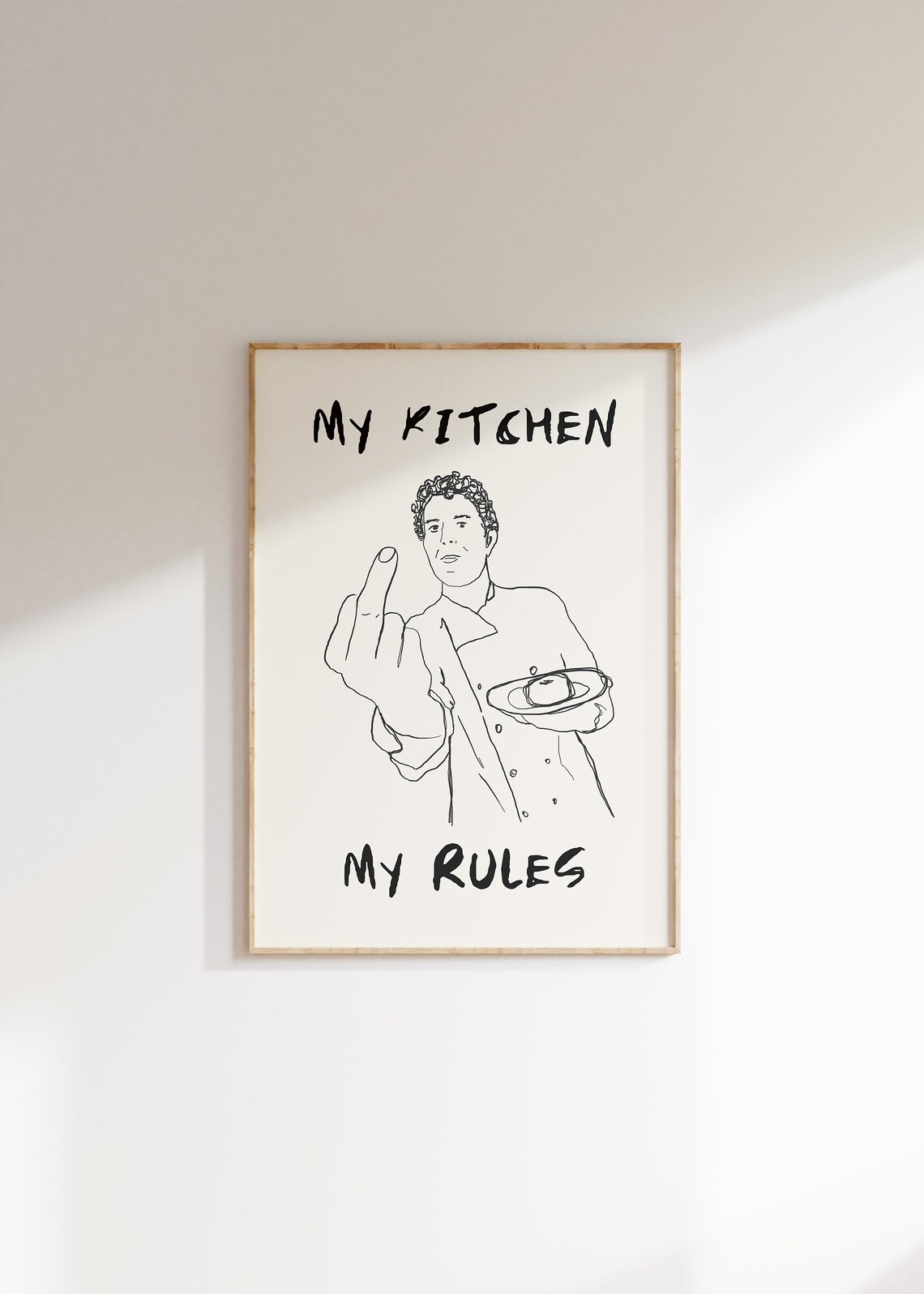 Kitchen Rules Retro Funny Kitchen Wall Art Print - Image 4