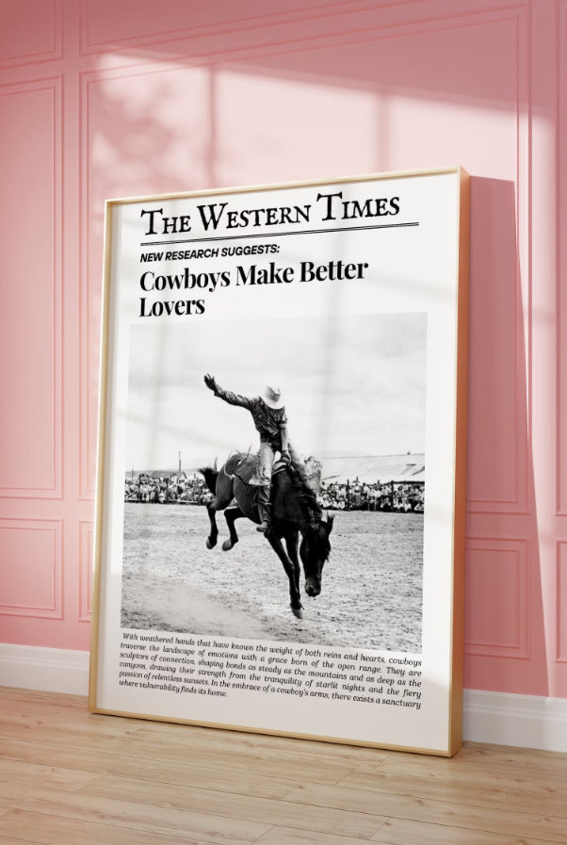 Cowboys Make Better Lovers The Western Times Newspaper Poster