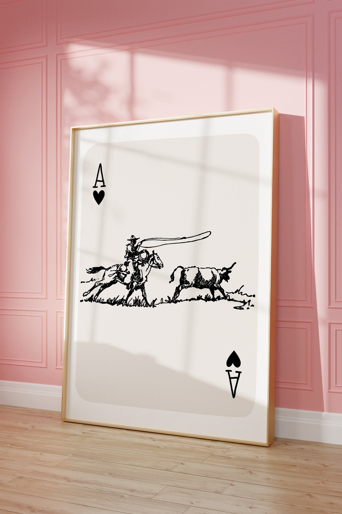 Cowboy Playing Card Vintage Cowboy Rodeo Cowboy Western Print Cowgirl Western Aesthetic Western Decor Western Art