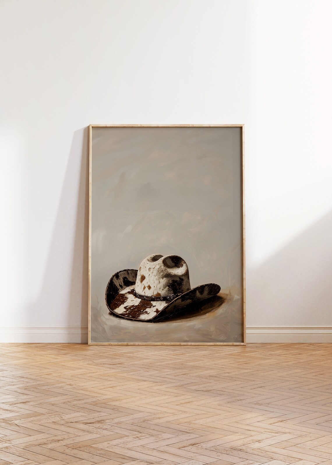 Vintage Cowboy Hat Still Life Painting Western Rustic Poster - Image 2