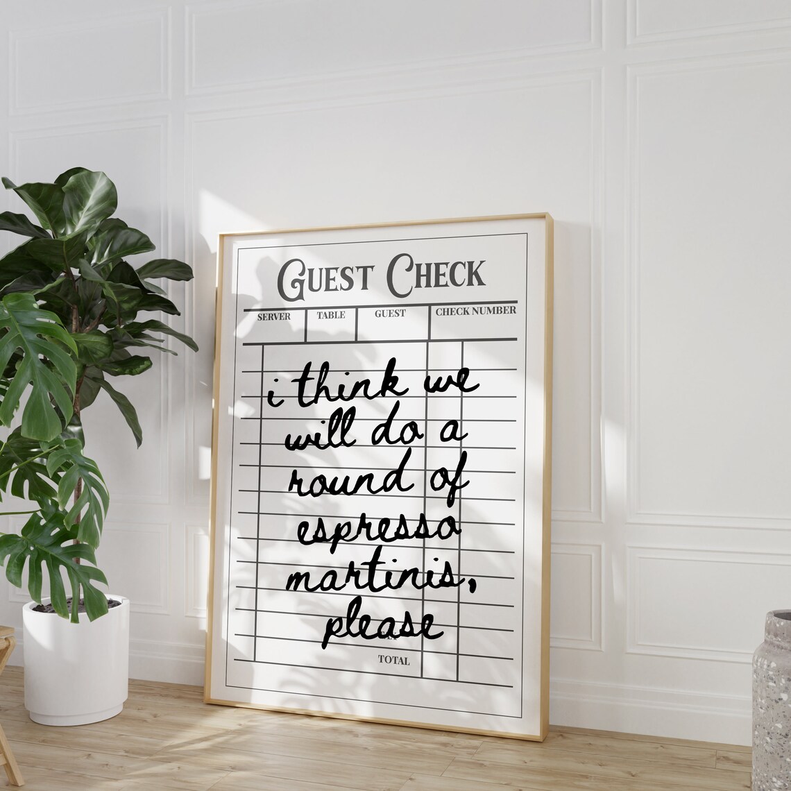 Guest Check Espresso Martini Quote Poster, Preppy Decor - Image 2